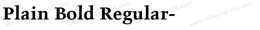 Plain Bold Regular字体转换